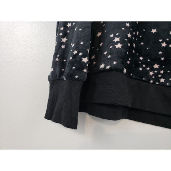 (Ju) Kate Spade Womens Pajama Top Sweater Size M Ultra Soft Fuzzy Cozy Star Slit - Picture 3 of 6